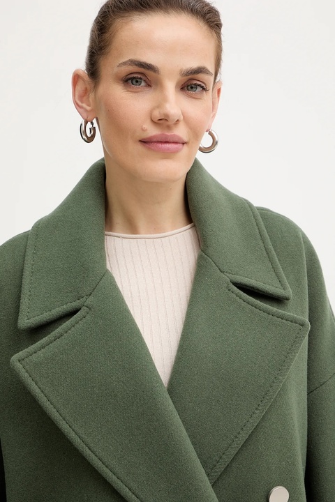 MAX&Co. płaszcz z dodatkiem wełny kolor zielony 2526086114200 - zdjęcie produktu nr 2