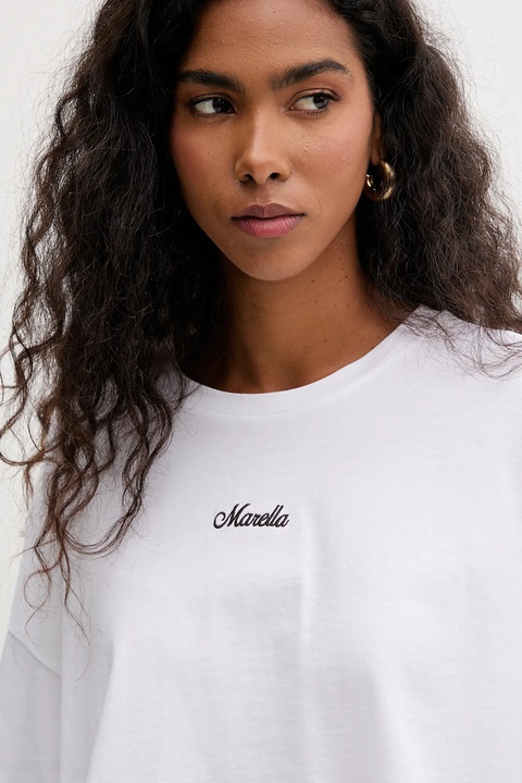 Marella t-shirt bawełniany damski kolor biały 2523976104200 - zdjęcie produktu nr 2