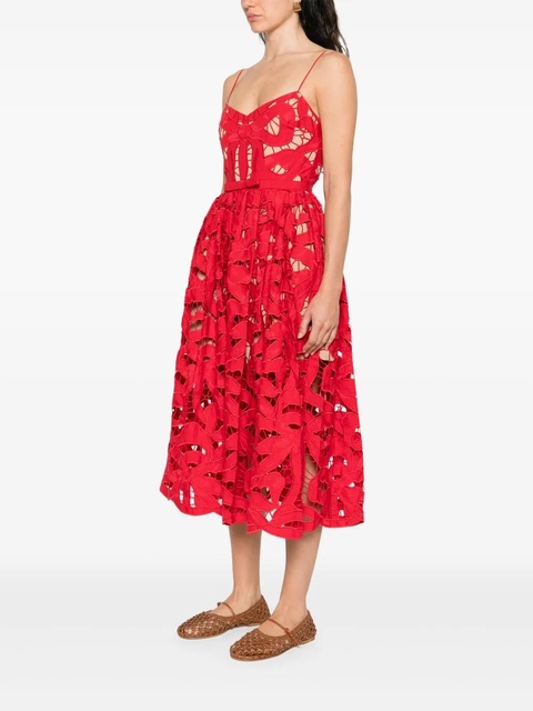 Self-Portrait embroidered midi dress - zdjęcie produktu nr 2