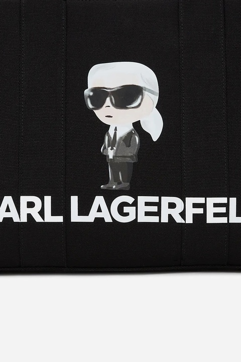 Karl Lagerfeld torebka bawełniana kolor czarny A2W50047 - zdjęcie produktu nr 2