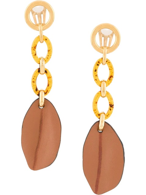 Marni leaf drop earrings - Brown - zdjęcie produktu nr 1