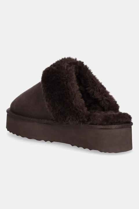 Answear.LAB kapcie zamszowe kolor brązowy - zdjęcie produktu nr 1