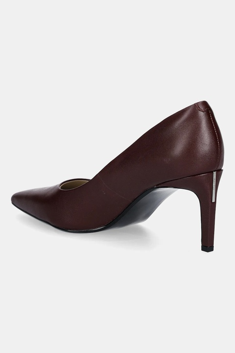 Calvin Klein szpilki skórzane ESS STILETTO 70 kolor bordowy HW0HW02607 - zdjęcie produktu nr 2