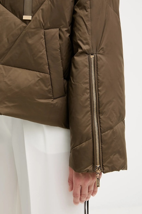 Twinset kurtka puchowa kolor zielony zimowa oversize 252TT2060 - zdjęcie produktu nr 2