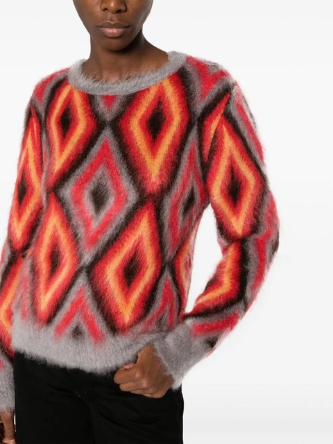 ETRO intarsia-knit round-neck jumper - Grey - zdjęcie produktu nr 2