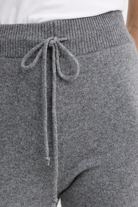 Twinset spodnie dresowe z wełną kolor szary gładkie 252TT3352 - zdjęcie produktu nr 1