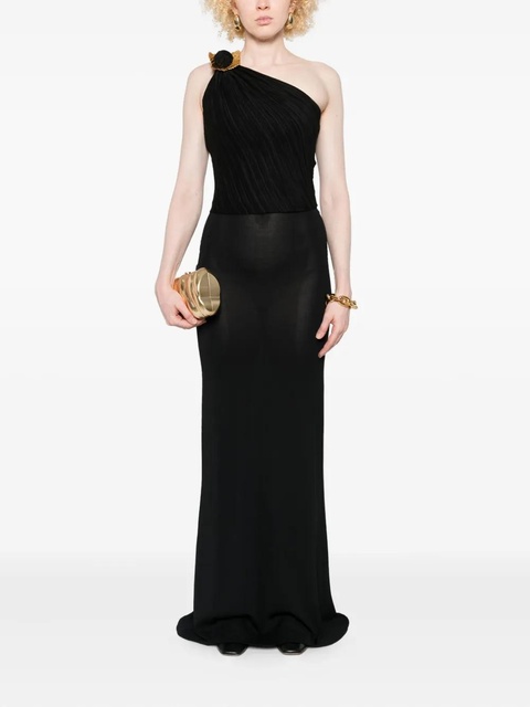 Cult Gaia Moira pleated one-shoulder top - Black - zdjęcie produktu nr 2
