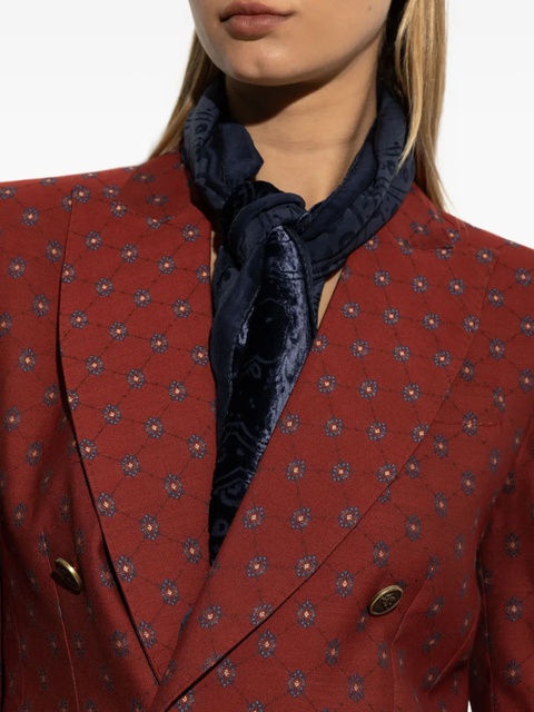 ETRO paisley-pattern velvet scarf - Blue - zdjęcie produktu nr 2