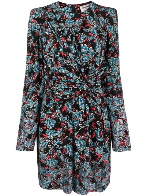Zadig&Voltaire Radar floral-print embellished silk minidress - Black - zdjęcie produktu nr 1