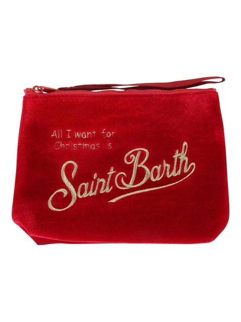 MC2 Saint Barth ribbed velvet beanie pouch (set of two) - Red - zdjęcie produktu nr 1