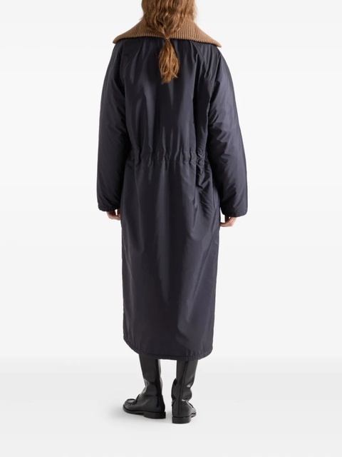 Prada raglan-sleeve patch-pocket coat - Blue - zdjęcie produktu nr 2