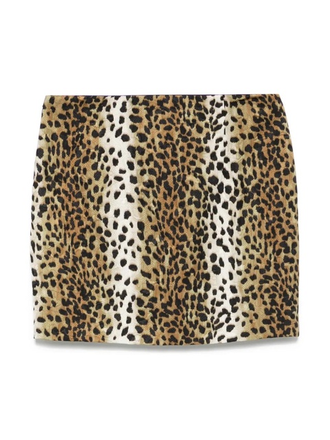 Blumarine leopard-print mini skirt - Black - zdjęcie produktu nr 2