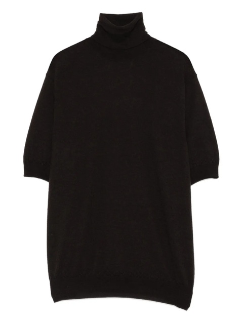 Prada short-sleeved roll-neck top - Brown - zdjęcie produktu nr 1