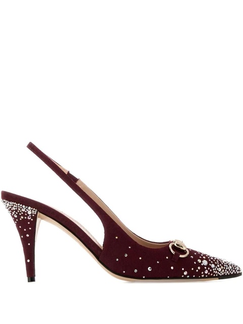 Gucci 85mm crystal-embellished pumps - Red - zdjęcie produktu nr 1