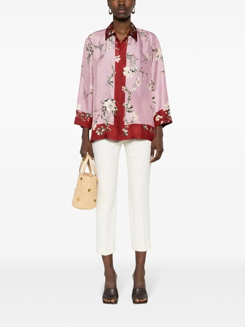 ETRO cropped high-rise trousers - White - zdjęcie produktu nr 2