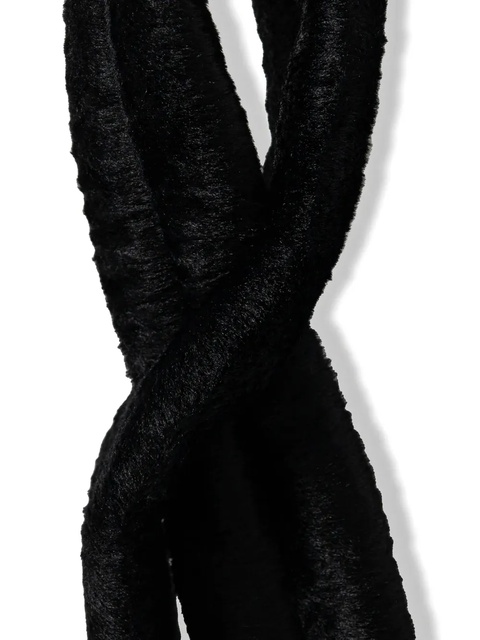 Ruslan Baginskiy shearling scarf - Black - zdjęcie produktu nr 1