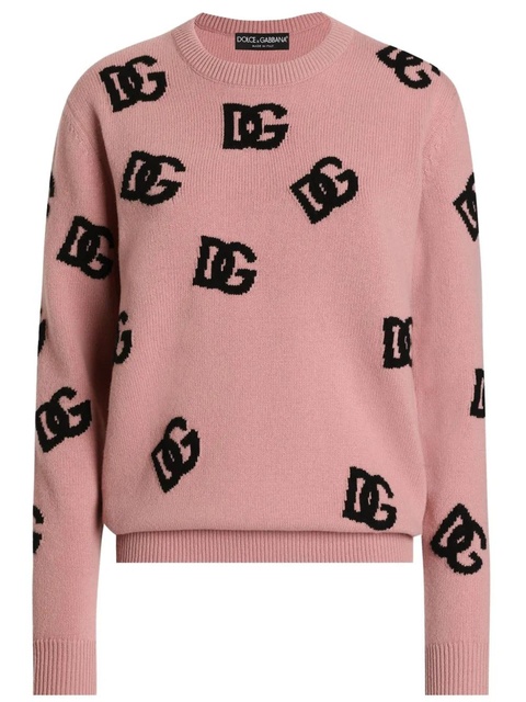 Dolce & Gabbana DG-logo wool sweater - Pink - zdjęcie produktu nr 1