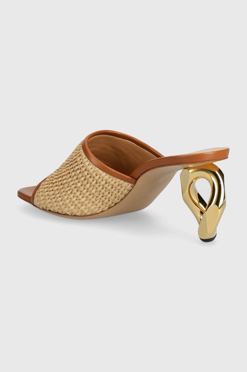 JW Anderson klapki Raffia Sandal damskie kolor beżowy na słupku ANW42230A - zdjęcie produktu nr 2