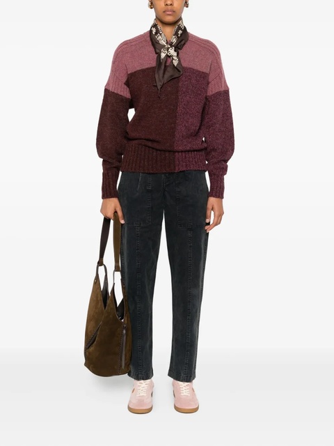 MARANT ÉTOILE colour-block ribbed sweater - Pink - zdjęcie produktu nr 1