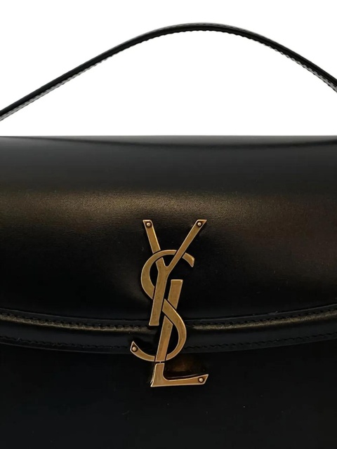 Saint Laurent mini logo-plaque shoulder bag - Black - zdjęcie produktu nr 2