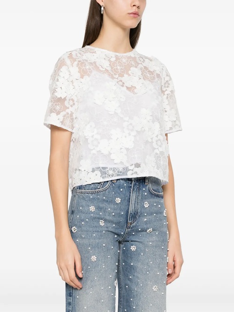 Maje floral-lace T-shirt - White - zdjęcie produktu nr 2
