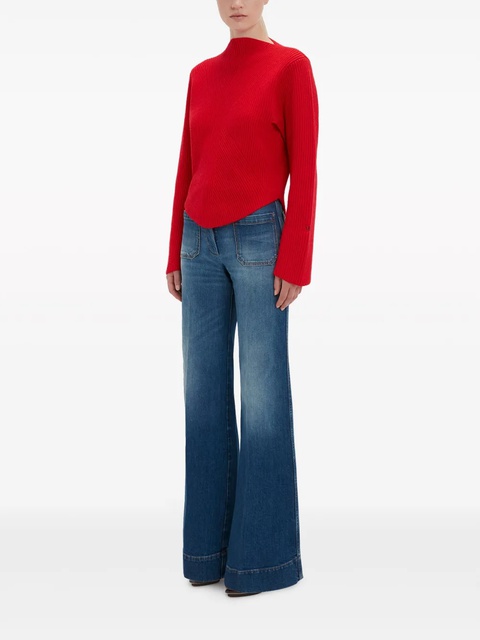 Victoria Beckham logo-embroidered wool-blend jumper - zdjęcie produktu nr 2