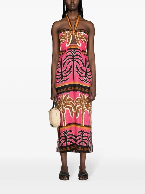 Johanna Ortiz Unexpected Symbolism linen midi dress - Pink - zdjęcie produktu nr 2