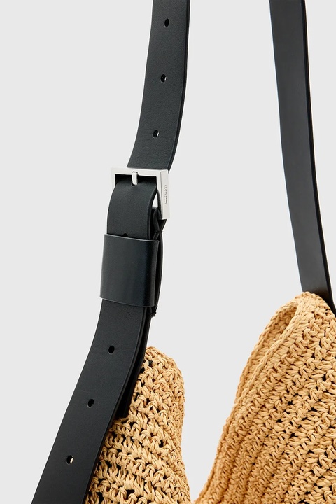 AllSaints torebka ASHA kolor beżowy W249XC - zdjęcie produktu nr 2