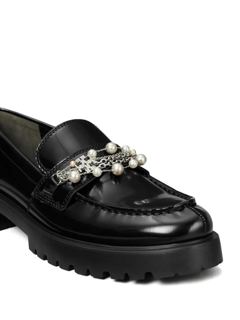 Tory Burch embellished lug loafers - Black - zdjęcie produktu nr 2