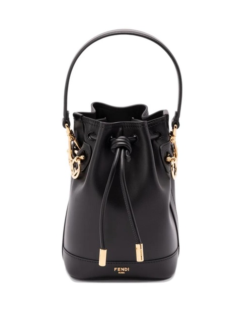 FENDI mini Mon Tresor leather bucket bag - Black - zdjęcie produktu nr 1