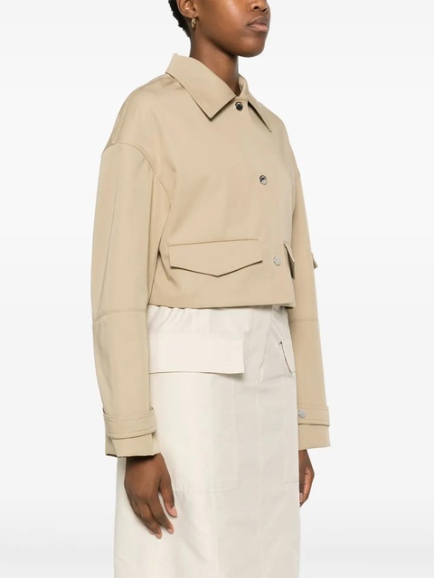 Nanushka Bracha cropped shirt jacket - Neutrals - zdjęcie produktu nr 1