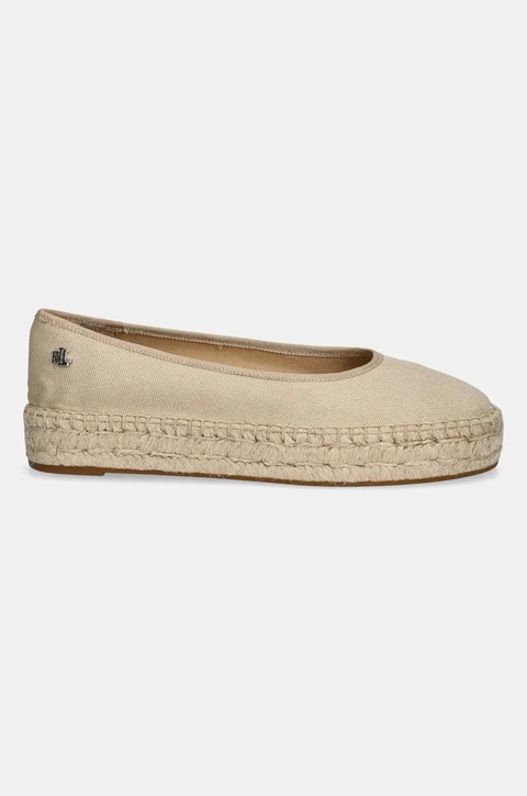 Lauren Ralph Lauren espadryle Luize Ballet kolor beżowy na koturnie 802959187008 - zdjęcie produktu nr 2