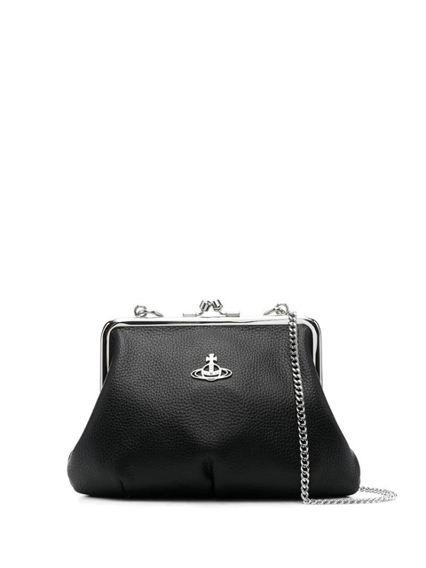 Vivienne Westwood Orb-plaque recycled leather clutch - Black - zdjęcie produktu nr 1