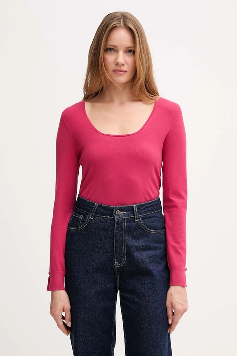 United Colors of Benetton sweter damski kolor różowy lekki 1W2AD10E5 - zdjęcie produktu nr 1