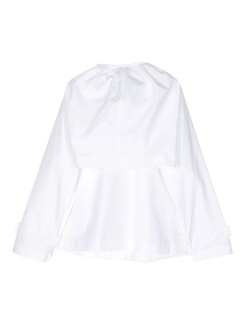 3.1 Phillip Lim drastring-neck long-sleeved blouse - White - zdjęcie produktu nr 1