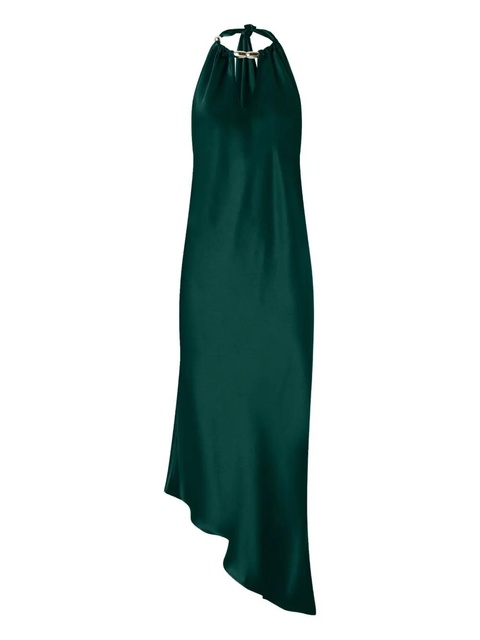 PINKO halterneck asymmetric midi dress - Green - zdjęcie produktu nr 2