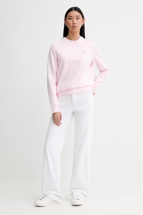 Tommy Jeans bluza damska kolor różowy gładka DW0DW19959 - zdjęcie produktu nr 2