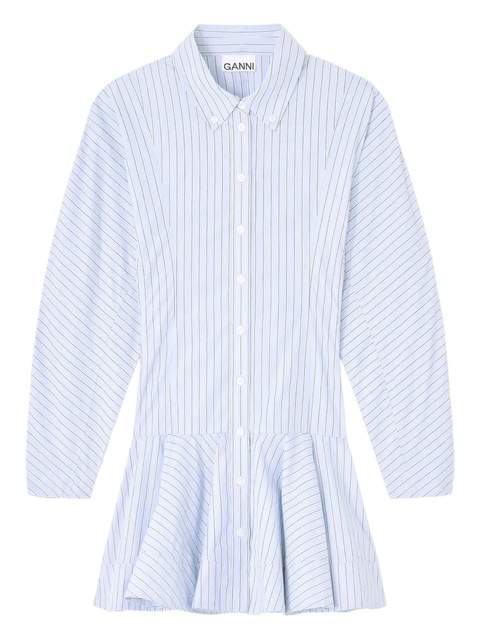 GANNI striped mini shirt dress - Blue - zdjęcie produktu nr 1
