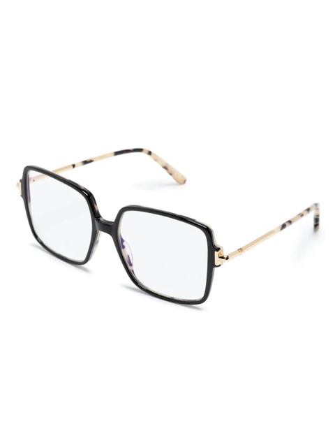 TOM FORD Eyewear tortoiseshell-effect square-frame glasses - Black - zdjęcie produktu nr 2