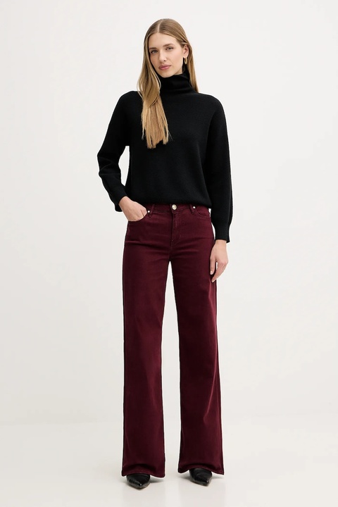 Guess jeansy damskie kolor bordowy W5BA96 WFQYB - zdjęcie produktu nr 1