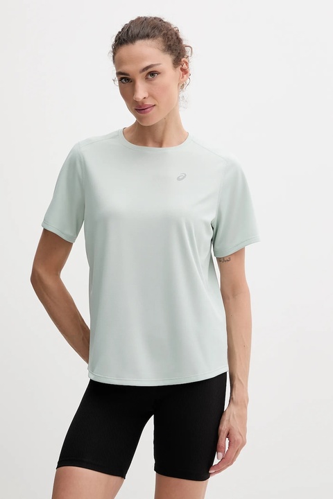 Asics t-shirt do biegania Core kolor zielony 2012D170 - zdjęcie produktu nr 1