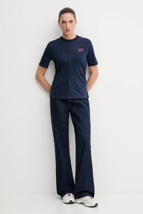 Calvin Klein Jeans t-shirt bawełniany damski kolor granatowy LV047D211G - zdjęcie produktu nr 2