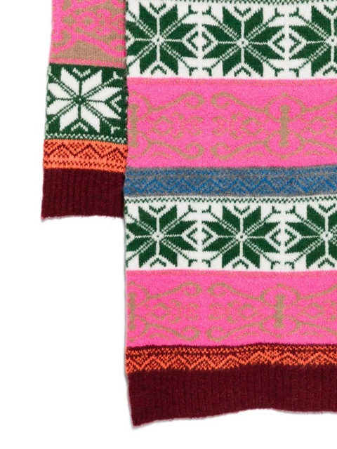 Essentiel Antwerp snowflake-striped scarf - Pink - zdjęcie produktu nr 2