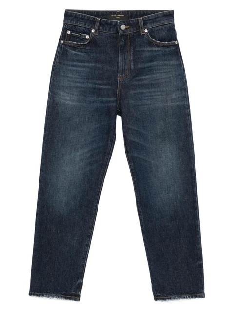 Dolce & Gabbana frayed-hem jeans - Blue - zdjęcie produktu nr 1