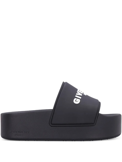 Givenchy logo-embellished flatform slides - Black - zdjęcie produktu nr 1