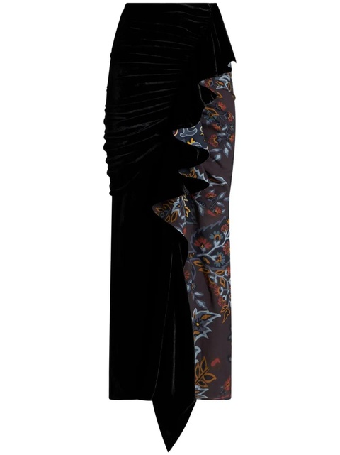 ETRO asymmetric paisley-print midi skirt - Black - zdjęcie produktu nr 2