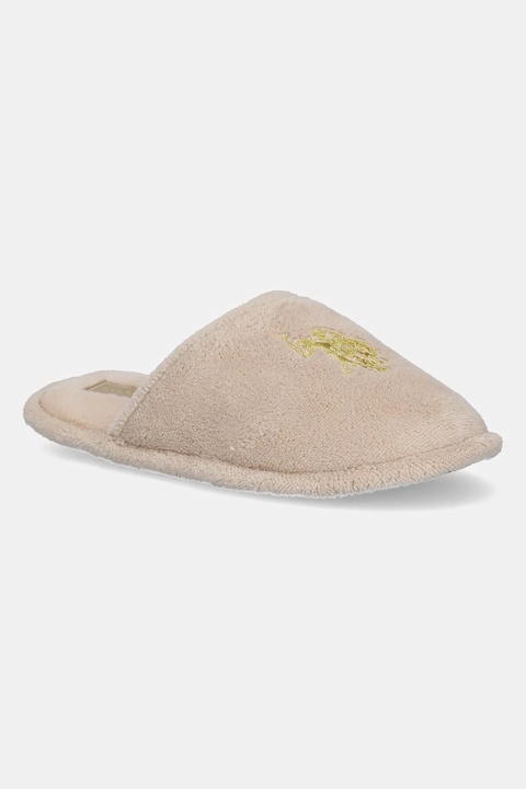 U.S. Polo Assn. kapcie GRETTY001A kolor beżowy GRETTY001W/ET1 - zdjęcie produktu nr 1