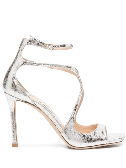 Jimmy Choo Azia 95mm metallic leather sandals - Gold - zdjęcie produktu nr 1