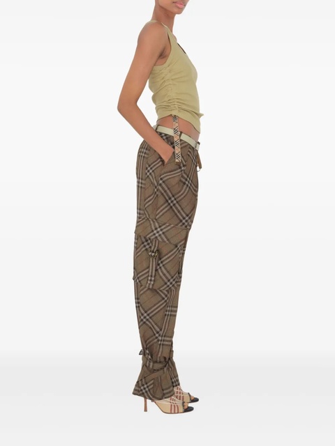 Burberry checked cargo trousers - Brown - zdjęcie produktu nr 2