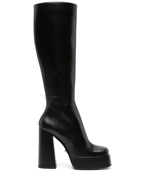 Versace Aevitas 125mm leather platform boots - Black - zdjęcie produktu nr 1